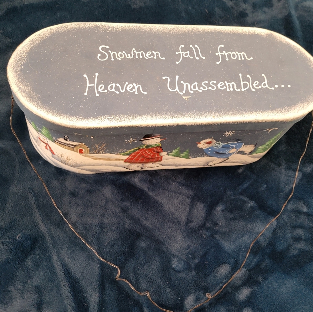 Christmas Snow Scene Large Storage Box, (Get 50% Off this w/ornament purchase!)